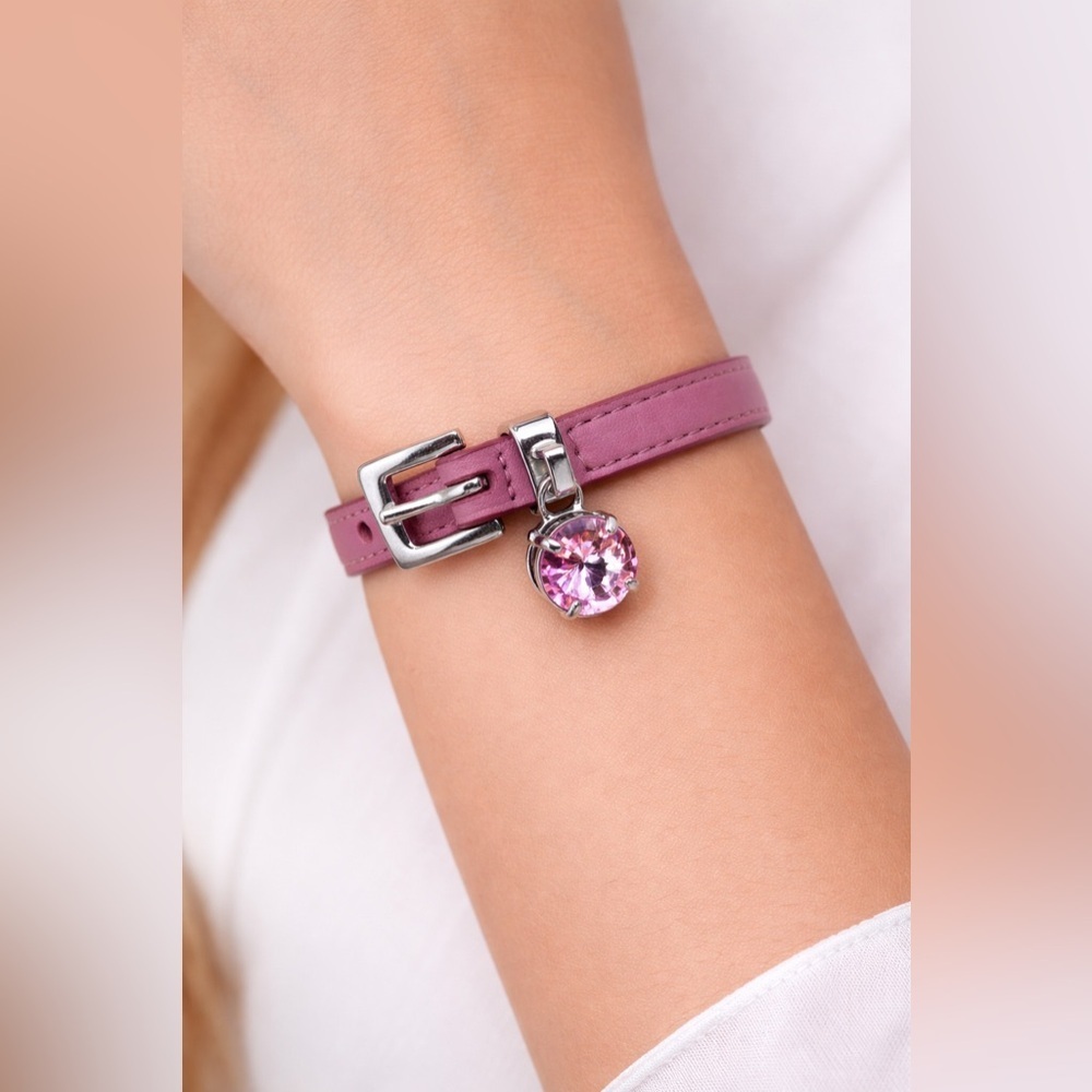 Miu Miu Pink Leather Bracelet